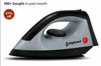 DIGISMART Lancer Light Weight Non-Stick Soleplate Electric Dry Iron for clothes Shock resistant ABS body with Ergonomic Handle Dry Iron Come with 1 Year warranty (1150, Watts) 
