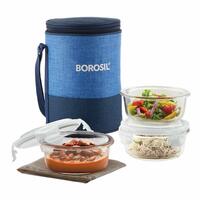 Borosil - Prime Glass Lunch Box (400 ml) - Set of 3