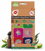 RunBugz Mosquito Repellent Patches For Kids - 30 Patches - Pack of 1 - Multicolor - Deet-Free - Waterproof - Natural