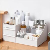 ALOXE Cosmetic Organizer Box Drawers Storage Plastic Stationary Box | Make Up Organiser For Women