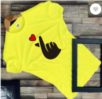 RAPZOD - Men Printed Round Neck Polyester Yellow T-Shirt @29