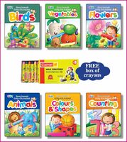 Learn by Colouring - Pack of 6 Books With Free Crayons