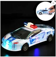 Toyco Police Car with Lights, Music and Siren Sound Friction Powered Toy Car for Kids  (Multicolor, Pack of: 1)