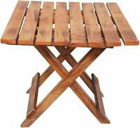 CraftsX2Z Handmade Wooden Natural Brown Foldable Coffee Table