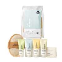 Samples: Kimirica Travel Kit Bath set Five Elements Luxury Bath and Body Care Travel pouch