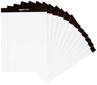 AmazonBasics Legal/Wide Ruled Pad (12 pack, 50 sheets per pad)