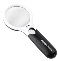 Amazon Basics Magnifying Glass with 3 Led Lights