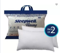 Sleepwell Pillow Set || Comfort And Support Pillow Microfibre Solid Sleeping Pillow Pack of 2  (White)