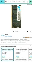 EVM 32GB DDR5 Laptop RAM 4800Mhz SoDimm - High Performance - Ideal for Gaming and Editing - MAC, Intel, AMD Compatible - 10 Years Warranty (EVMT32G4800S88P) 