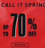 Aldo- Call It Spring EOS sale: Upto 70% off