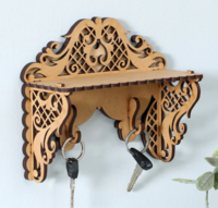 Engineering Wood Key holder With Shelf