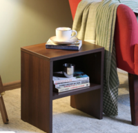 Mercury Bedside Table in Walnut Finish