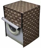 KingMatters Front Loading Washing Machine Cover  (Width: 65 cm, Brown, Multi)