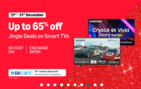Jingle Deals on TVs: Upto 65% off + Upto 8000 coupon + 10% off on SBI cards