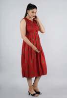 [XL Size] Woman Sleeveless Flared Printed Kurta, Long Kurta for Woman,
