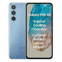 Samsung Galaxy M35 5G (Daybreak Blue,6GB RAM,128GB Storage)| Corning Gorilla Glass Victus+| AnTuTu Score 595K+ | Vapour Cooling Chamber | 6000mAh Battery | 120Hz Super AMOLED Display| Without Charger