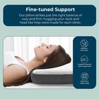 MOJOREST Memory Foam Pillow,Ventilated Cool Gel Infused For Neck And Shoulder Pain With Removable Cover, King(24X15X5Inch), White