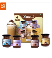 Instamart -Bevzilla Gift Box Flavoured Instant Coffee Powder + Free Café Glass