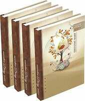 DAHSHA Pack Of 4 Executive Planner Organizer Personal Diary 2025 with Sunday Half Page (23 X 1.7 X 17.6 cm) - Brown

