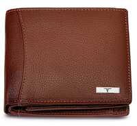 URBAN FOREST Oliver Redwood Leather Wallet for Men - Packed in Premium Wooden Box for Festive Gifting