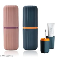 E-COSMOS Toothbrush Holder Multipurpose Storage Holder Cover Organizer for Bathroom Traveling, Camping, Business Trip and School Use (Pack of 1) (Multi Color)