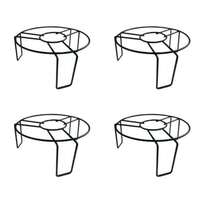 Go Hooked Flower pot stand | Gamla stand | Plant stand for balcony | Pot stand for indoor plants | planter stand | Flower stand for balcony | plant stands for indoor living room (Black, Pack of 4)