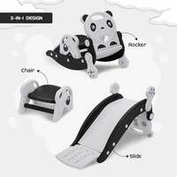 Jam & Honey 3-in-1 Rocking Panda Slide with Baby Rocker & Chair | Non-Toxic PE | Durable & Safe | BIS Approved

