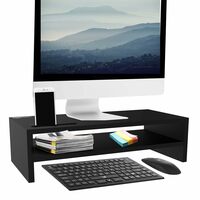 Amazon Basics : 2-tier Wooden Monitor Riser Stand (Black)