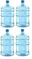 Uva World : Plastic Water Dispenser Bottle (20L, Set Of 4, Blue)