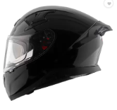 Axor Apex Solid Dual Visor Motorbike Helmet  (Black)