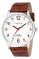 TIMEWEAR : Men's Analog Brown Leather Strap Watch