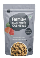 Fresh Farmley Premium Black Pepper Roasted Dry Nut Cashew Snacks 160g [location specific]