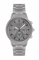 Ferro Aversa Chronograph Black Round Dial Men's Watch with Bracelet Strap