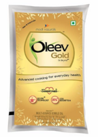 Oleev : Gold Multi-Source oil | Blend of Rice Bran & Sunflower oil | Cooking oil1L Pouch