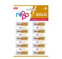 Nippo 3DG Zinc Carbon AA Battery (1.5V), Pack of 10 – Gold