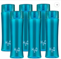 SmartBuy : Premium Quality Oval Round Shape bottle set  (Pack of 6, Green, PET)