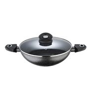 Bergner : Orion NonStick 28 cm Kadai, Glass Lid (3.3 L)