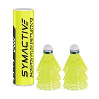 Amazon Brand - Symactive Nylon Shuttle Cock, S333 - Pack of 6 (Yellow)