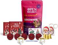 Open Secret Christmas Gift Hamper | Combo of 17 items - brownie, christmas tree balls, santa keychain, christmas card, pen, jingle bells decor for tree, gift box decor for tree | Gifts, Christmas Gifting, New Year Gift