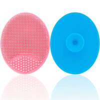 ApLiQ Soft Silicon Body Scrubber for Bathing, Skin Soother Bath Brush, Mini Silicone Scalp Scrubber, Craddle Cap Brush, Kids, Newborn Baby, Toddler Silicone Massage Brush (Pack of 2)