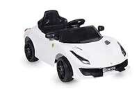 Brunte Matzo Rechargeable Battery-Operated Ride on Car Music Battery Operated Big Car for Kids to Drive 2 to 4 Years Boys Girls (White), Made in India 