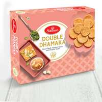 Haldirams Double Dhamaka 550 gm, (Contains Besan Burfi, Panjeeri Ladoo, Punjabi Mathi) [Agra 282001]