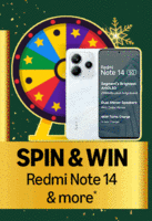 Spin and Win Redmi Note 14 & more*
