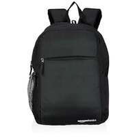 Amazon Basics 25 L Laptop Backpack for Men & Women | Spacious Front Pocket and Back Padding | For Travel, Outdoor, College | 30 L x 18 W x 46 H cm | Black
