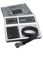 ZEVORA Leather Belt Gift Hamper for Men I Wallet, Keychain & Pen Combo Gift Set (Fits waist size 30-40inch) (Pack of 4) PO4-AUTOSIL16-WL40BL