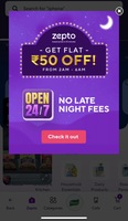 Zepto - 50 Off (From 2AM - 6AM)