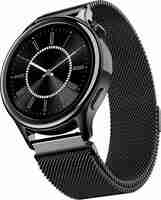 boAt Enigma Daze Women's Luxury Smartwatch (Metallic Black Strap, Free Size)