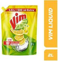 Lowest- Vim LIQUID POUCH Core Dish Cleaning Gel  (Lemon, 2 L) (Grocery, pincode- 580001)