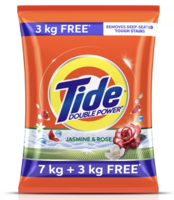 Grocery- Tide Extra Power Jasmine and Rose Detergent Powder 7kg + 3kg [location specific]