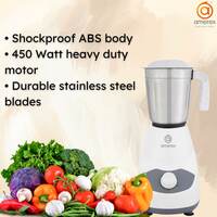 Amerex Mixer Grinder for Kitchen - 3 Jars 500 Watt Mixie - Chutney Jar, Dry Grinder Jar & Liquidizing Jar